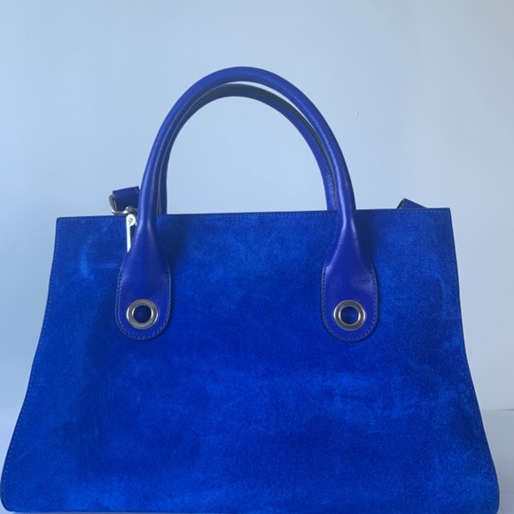 Authentic Jimmy Choo COBALT Suede Tote Bag - Picture 2 of 8